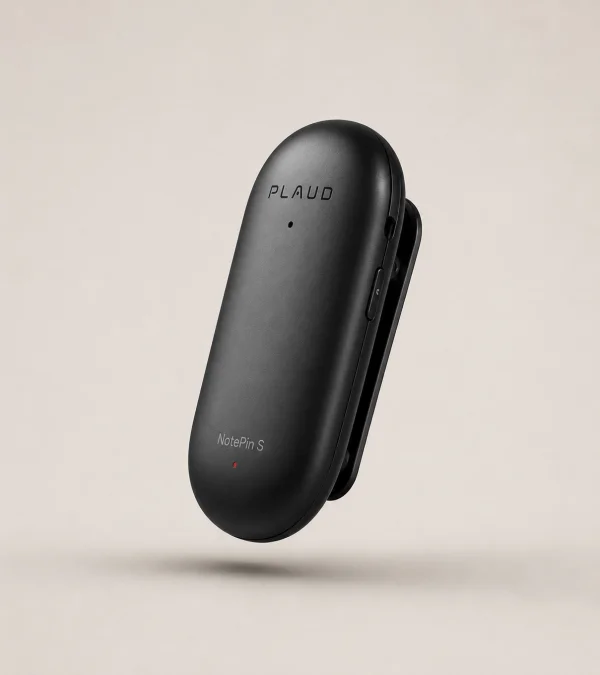 Plaud NotePin S Wearable AI Voice Recorder Transcriber Black