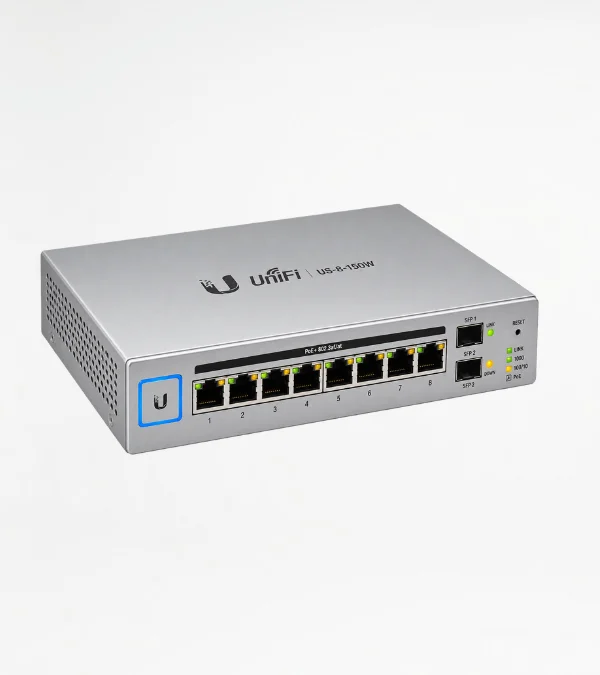Ubiquiti Networks US-8-150W 8-Port Gigabit PoE+ Managed Ethernet Switch
