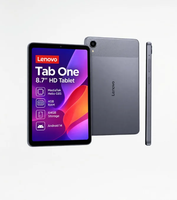 Lenovo Tab One 8.7" HD Tablet 4GB RAM 64GB Storage MediaTek Helio G85