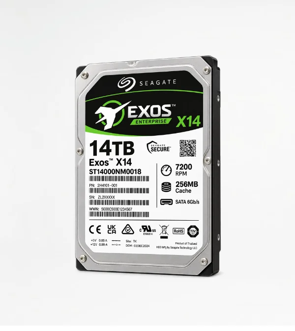 Seagate Exos X14 ST14000NM0018 14TB 7200RPM SATA 6Gb/s 256MB 3.5" Enterprise HDD