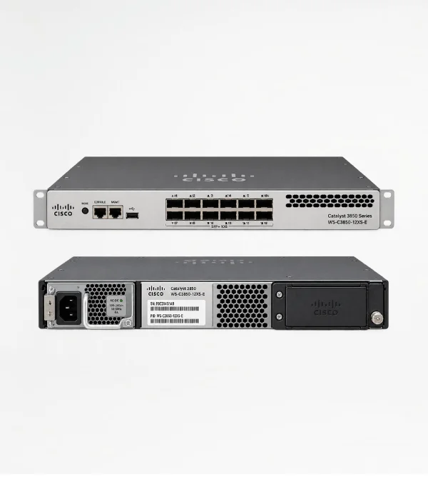 Cisco Catalyst WS-C3850-12XS-E 12-Port 10Gb SFP+ Managed Ethernet Switch with 350W AC PSU