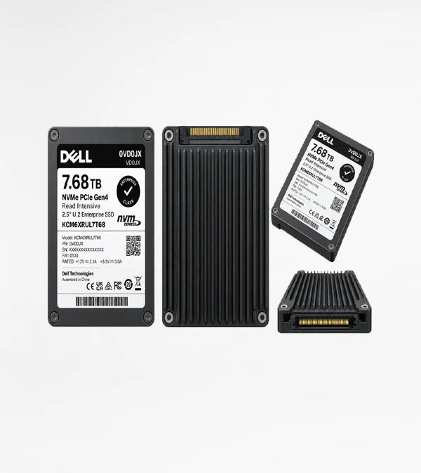 Dell 0VD0JX VD0JX 7.68TB NVMe PCIe Gen4 Read Intensive 2.5" U.2 Enterprise SSD KCM6XRUL7T68