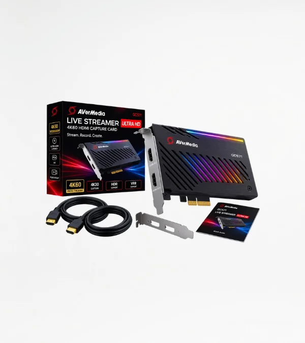 AVerMedia GC571 Live Streamer ULTRA HD HDMI Capture Card – 4K60 Pass-Through, Ultra-Low Latency