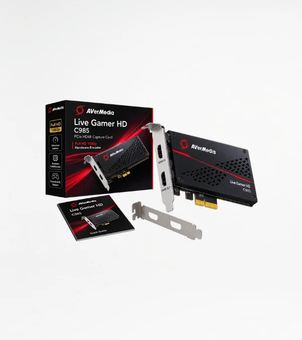AVerMedia Live Gamer HD C985 PCIe HDMI Capture Card – Full HD 1080p Hardware Encoder