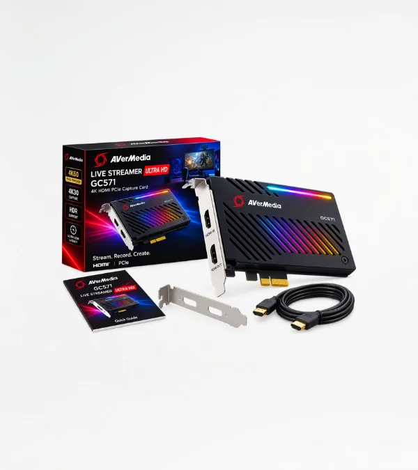 AVerMedia Live Streamer ULTRA HD GC571 4K HDMI PCIe Capture Card – 4K60 Pass-Through