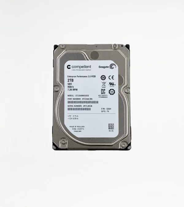 Compellent 2TB 7.2K RPM 6Gb/s SAS 3.5" Enterprise HDD Hard Disk Drive 9YZ268-080