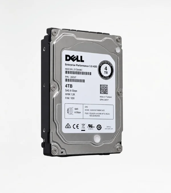 Dell 202V7 4TB 3.5" SAS 6Gbps 7.2K RPM Hard Drive HDD No Tray