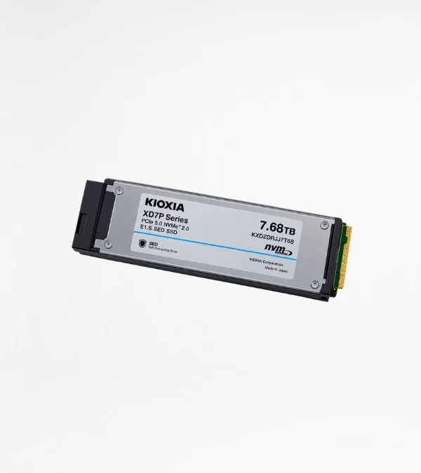 KIOXIA KXDZDRJJ7T68 7.68TB XD7P Series PCIe 5.0 NVMe 2.0 E1.S SED SSD