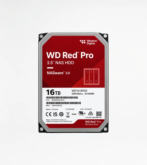 Western Digital WD Red Pro 16TB NAS Internal HDD WD161KFGX